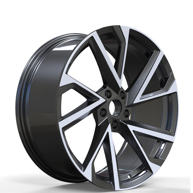 V style black machine face Volkswagen ALLOY WHEEL